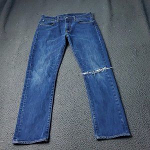 Levis 510 Ripped Jeans Mens 30 x28 Blue